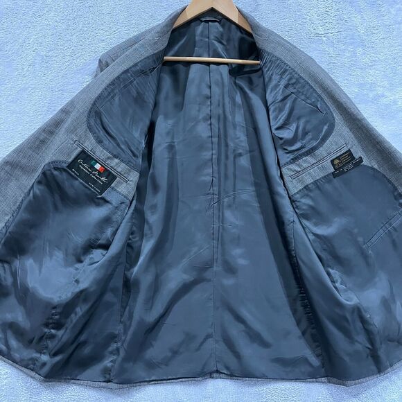 Antonio Parillo Blazer Jacket Men's 46R 100% Wool Italian Designer Gray - Picture 3 of 12